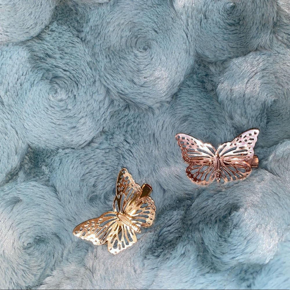 butterfly hair clips